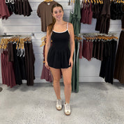 The Remi Active Romper Black