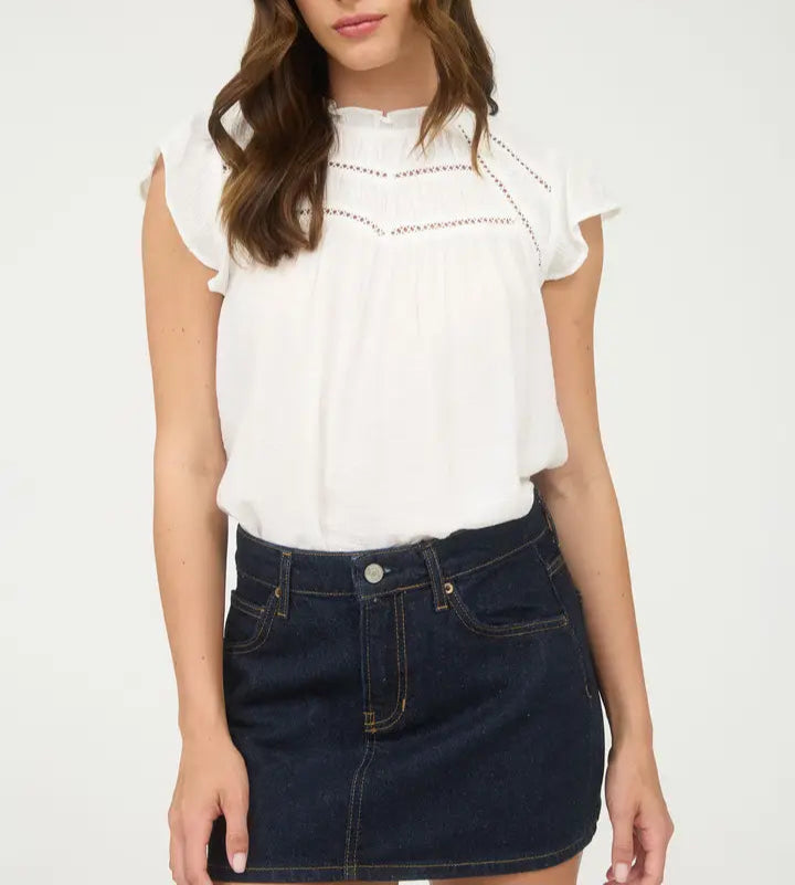 Lainie Lace Trim Top