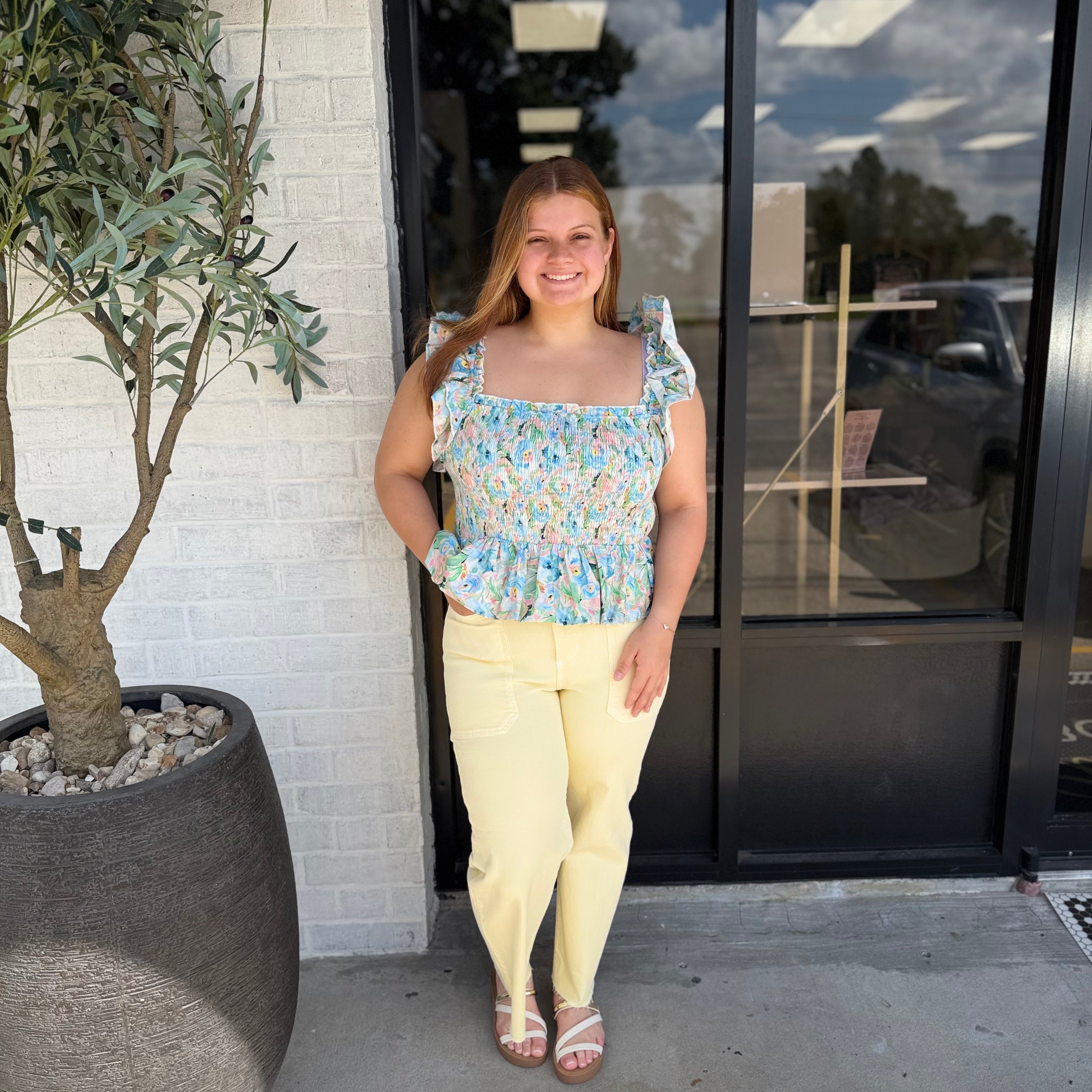 The Lila Flutter Top