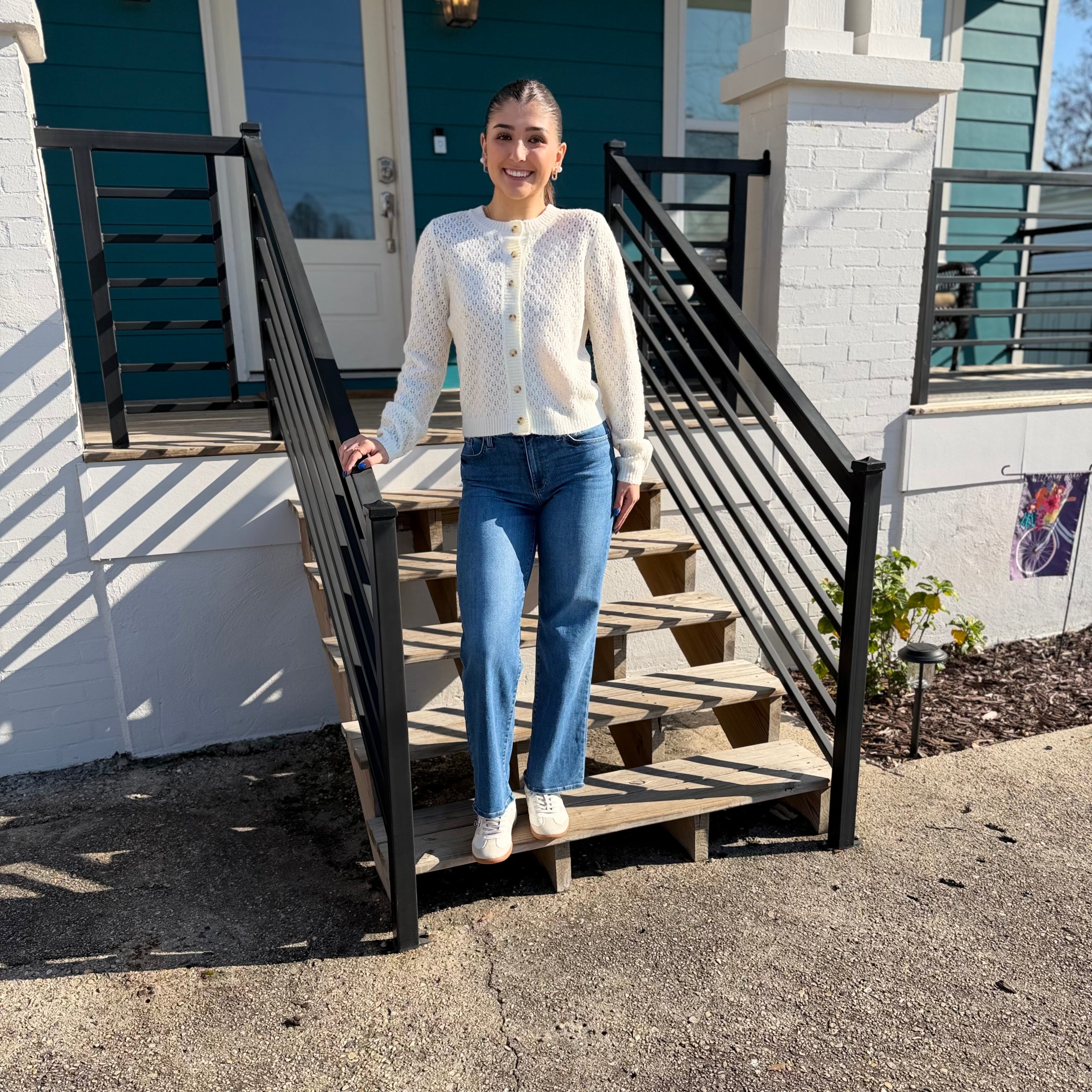 The Willow Eyelet Knit Cardigan