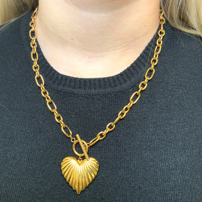 Lily Heart Necklace
