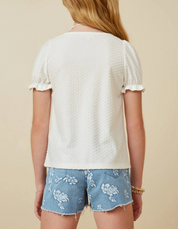 Sweetheart Swiss Dot Tween Tee