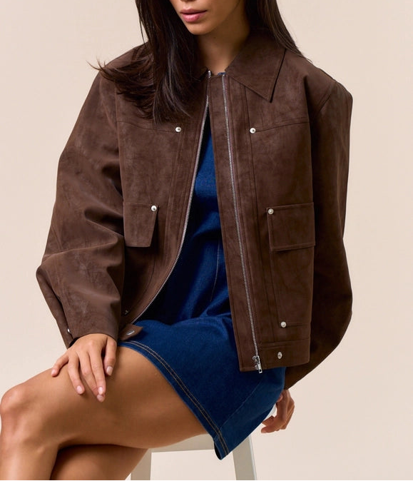 Farah Faux Suede Jacket