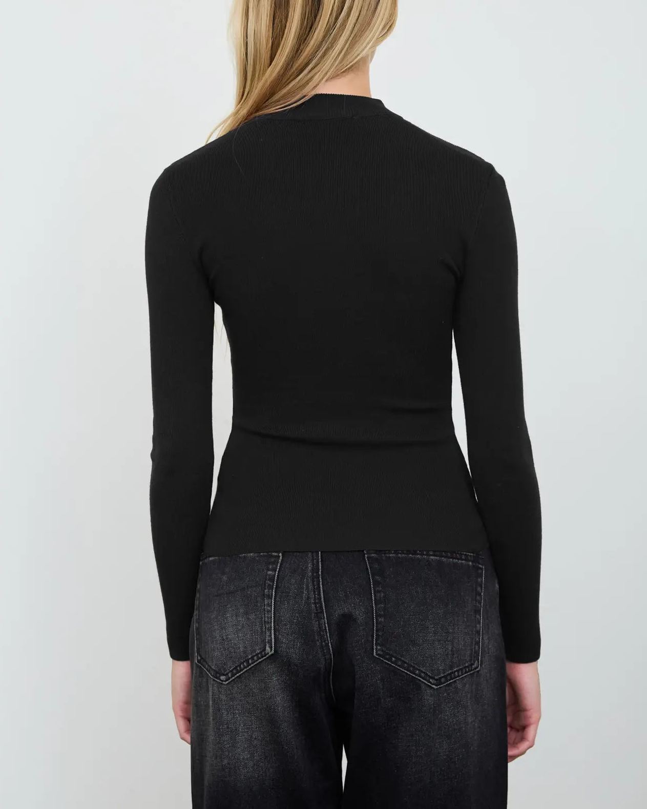 The Kendall Mock Neck Black