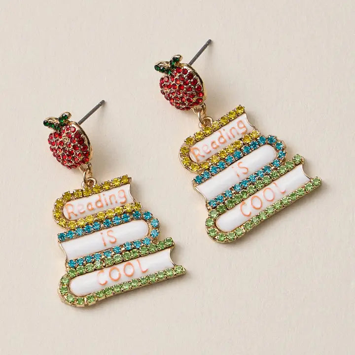 Reading Is Cool Book Earrings