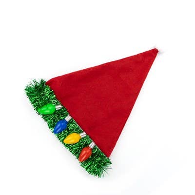 Uncle Bob's Tacky Tinsel Light-Up Santa Hat I