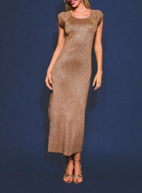 Monica Metallic Midi Dress