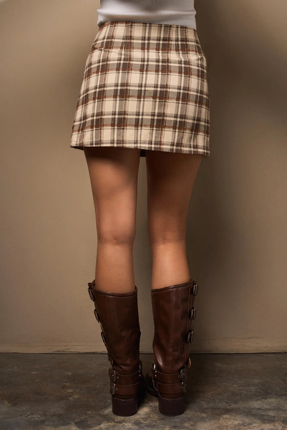 Polly Plaid Mini Skirt