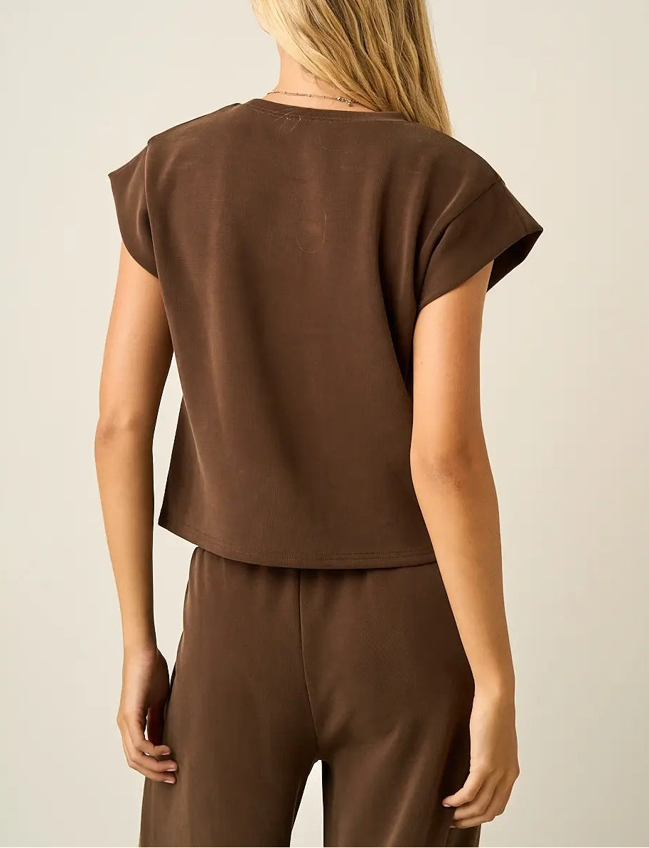 Chocolate Brown Lounge Top