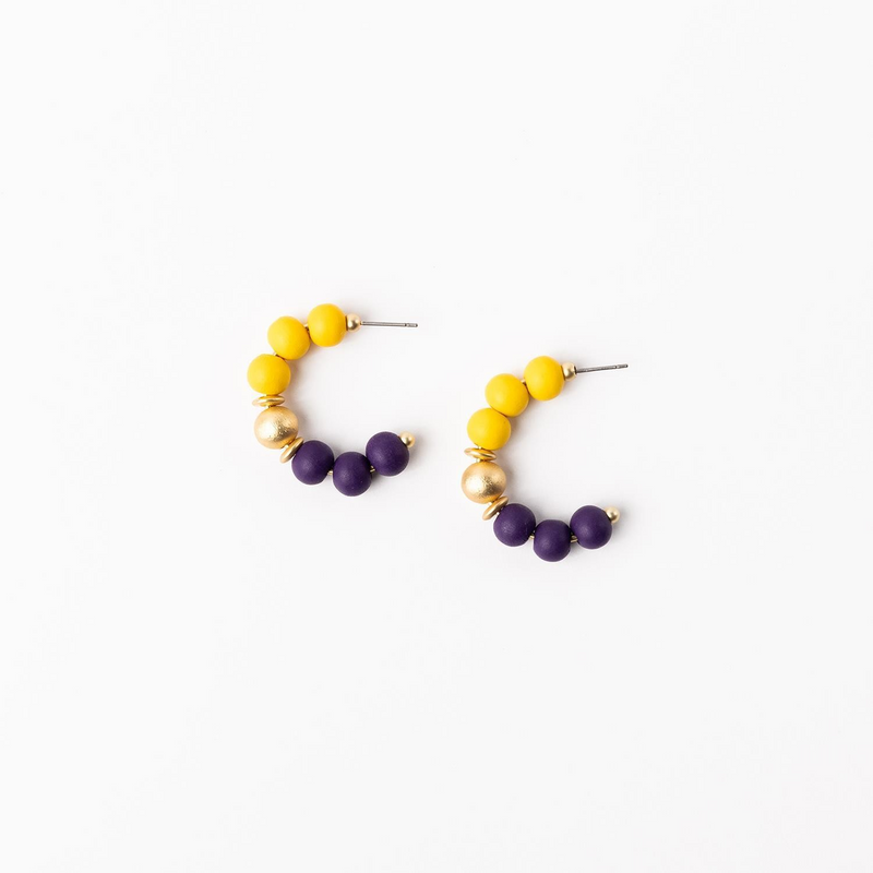 Janette Purple & Gold Earrings