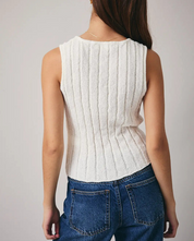 The White Simone Boat Neck Tank