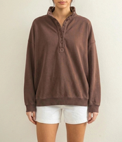 The Cozy Club Pullover Dark Brown