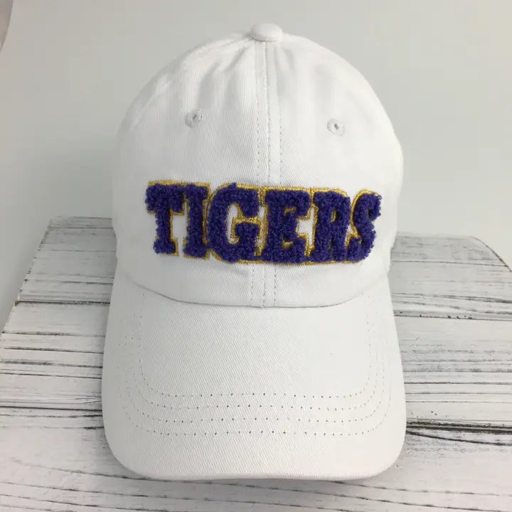 Tigers White Baseball Cap