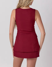 Burgundy Brylee Romper
