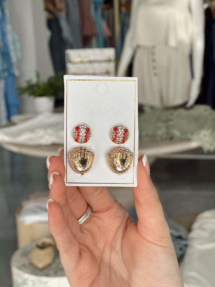 Baseball And Glove Earrings
