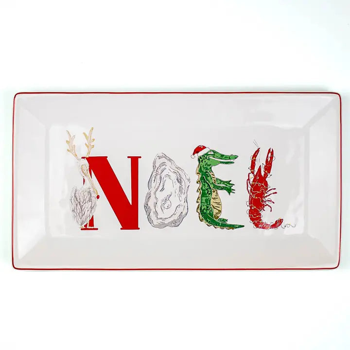 Cajun Noel Rectangle Platter