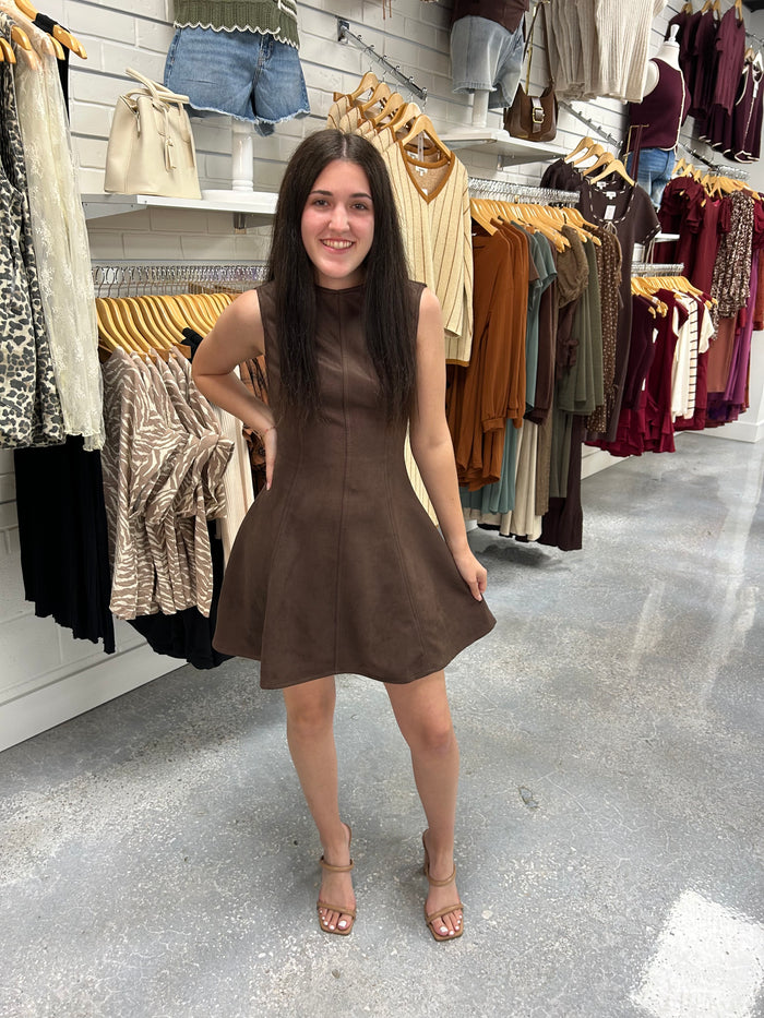 Joanna Suede Mini Dress