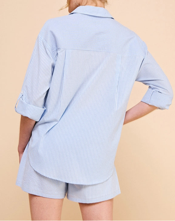 Addison Stripped Button Up