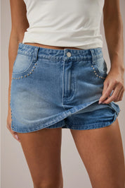 Studded City Skort