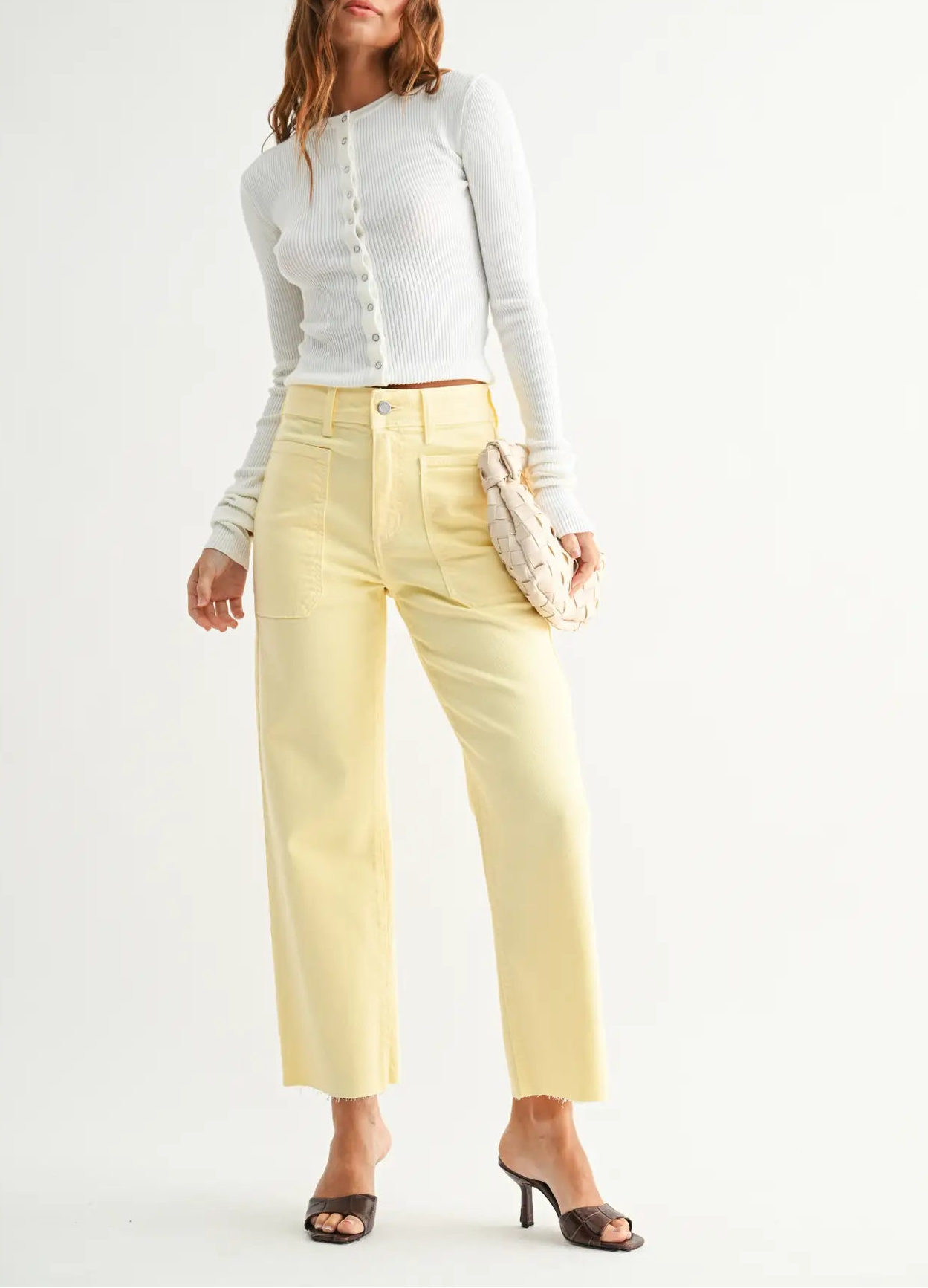 HR Utility Wide Leg Jean Yellow