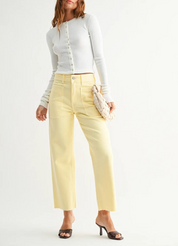 HR Utility Wide Leg Jean Yellow