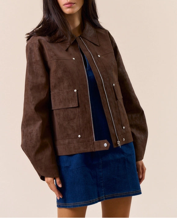 Farah Faux Suede Jacket