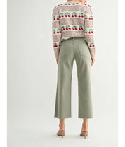 Olive HR utility Wide Leg Jean