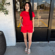 CloudSoft Cotton Lounge Set Ruby