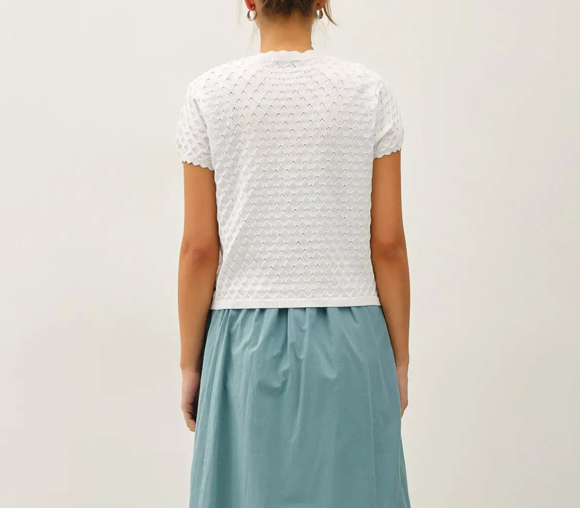 Lina Pointelle Cardigan Top