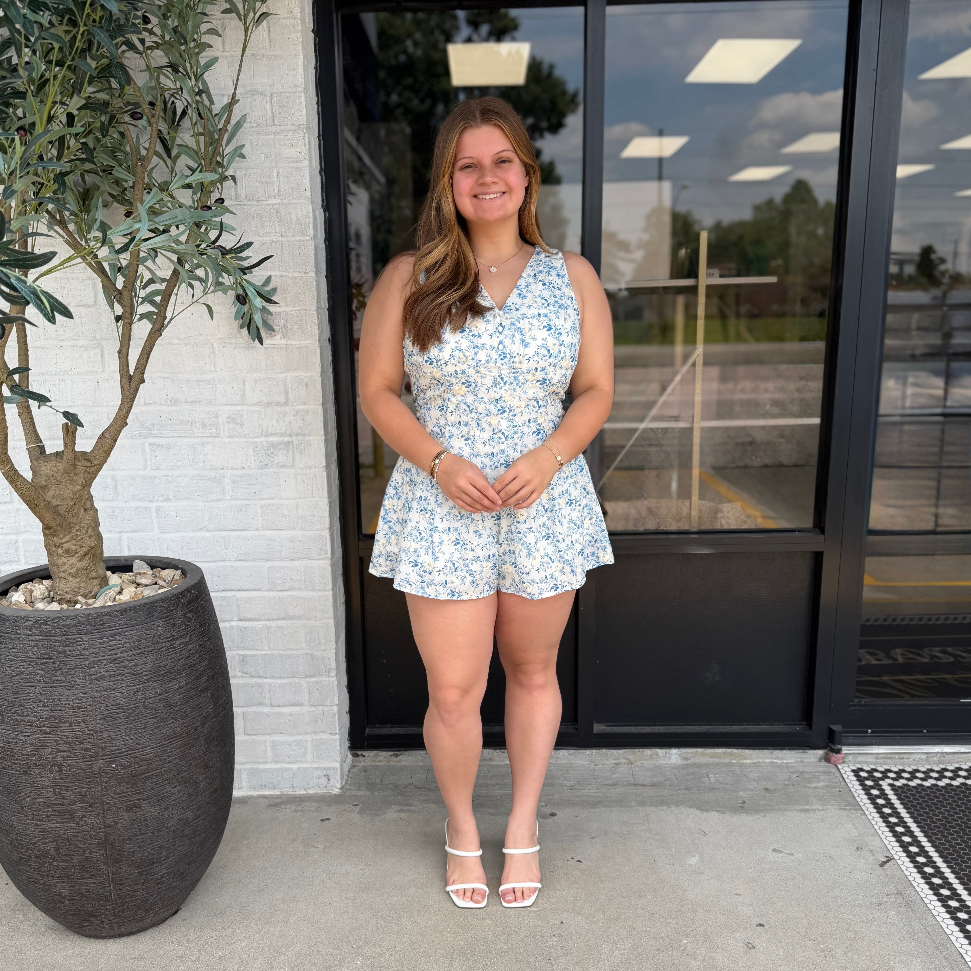 Sky Blossom Romper