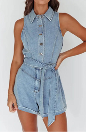 Weekend Muse Denim Romper