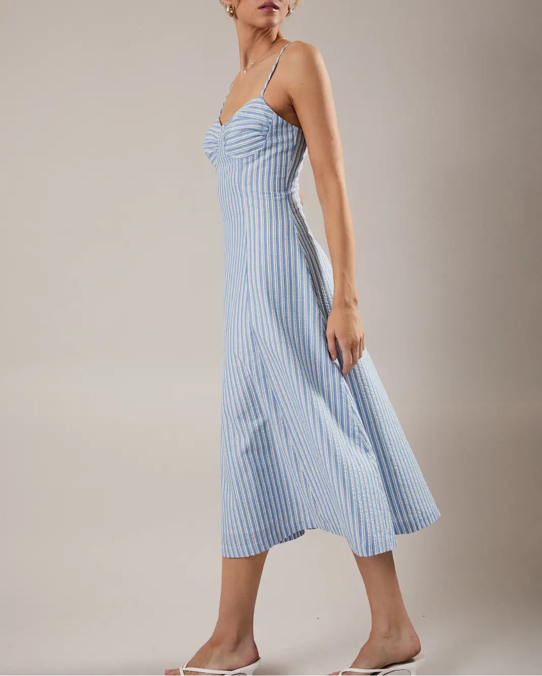 The Seabrook Stripe Midi Dress