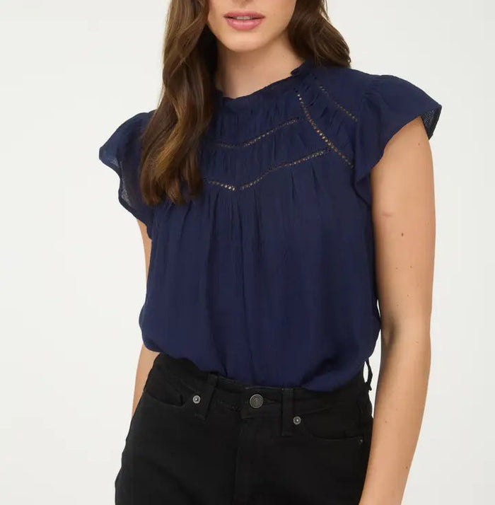 Lainie Lace Trim Top