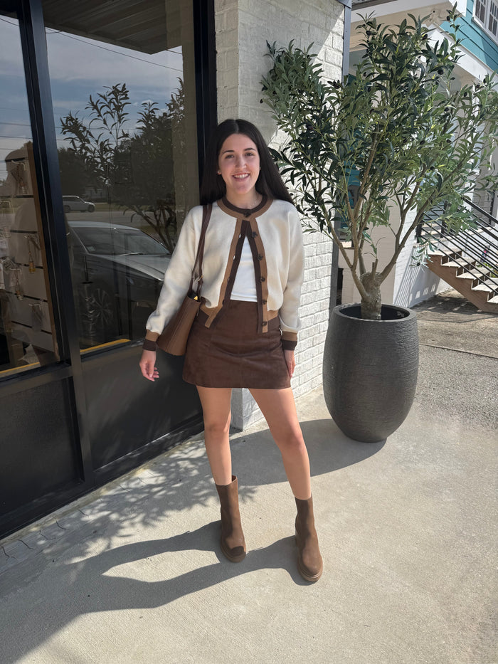 Khloe Suede Mini Skirt