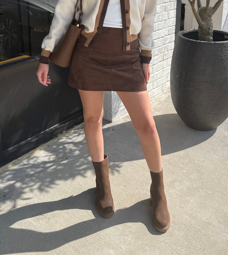 Khloe Suede Mini Skirt