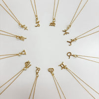 Zodiac Charm 18K Gold Plated Necklace