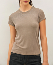 The Everyday Rib Tee Cappuccino