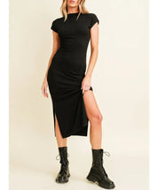 Phoebe Black Midi Dress