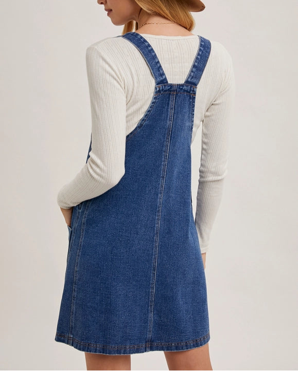 Malia Denim Overall Dress