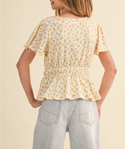 Tween Sunflower Spring Top