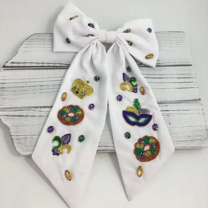 Mardi Gras Hair Bow