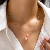 Soulstone Heart Necklace Pink