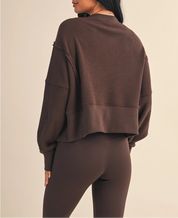 The Cocoa Waffle Pullover Brown