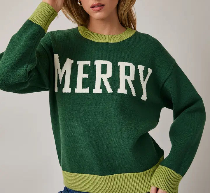 Merry Classic Green Sweater
