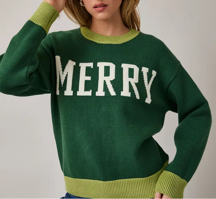 Merry Classic Green Sweater
