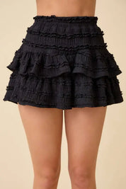 The Layered Mini Skort Black