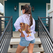 Tiger Stripe Button Down