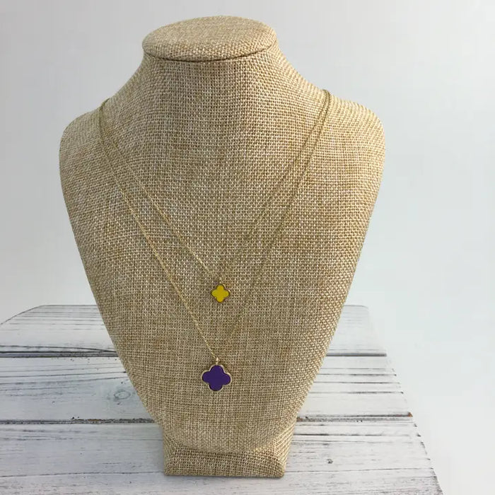 Purple & Gold Layered Necklace