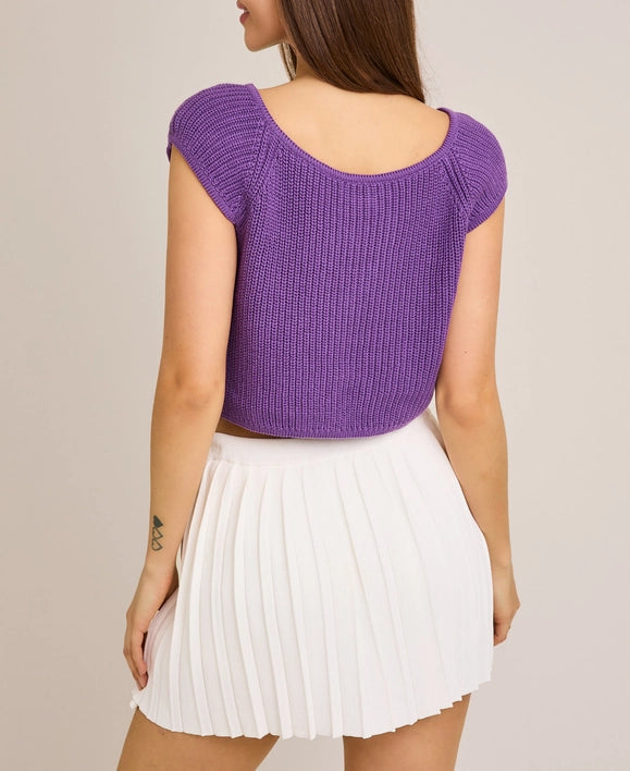 Lola Tie Top Purple