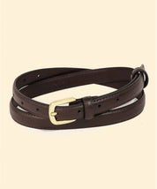 Thin Brown Leather Belt